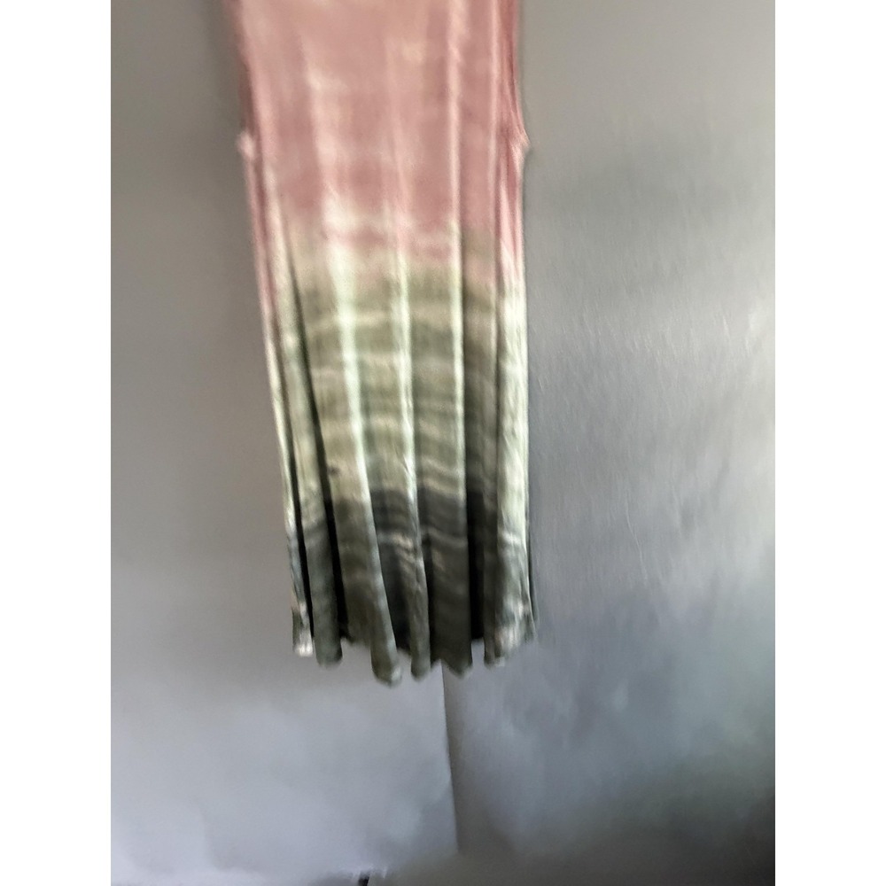 Cupio Dress Womens M Multicolor Tie Dye Scoop Neck Sleeveless‎ Tank Swing Midi